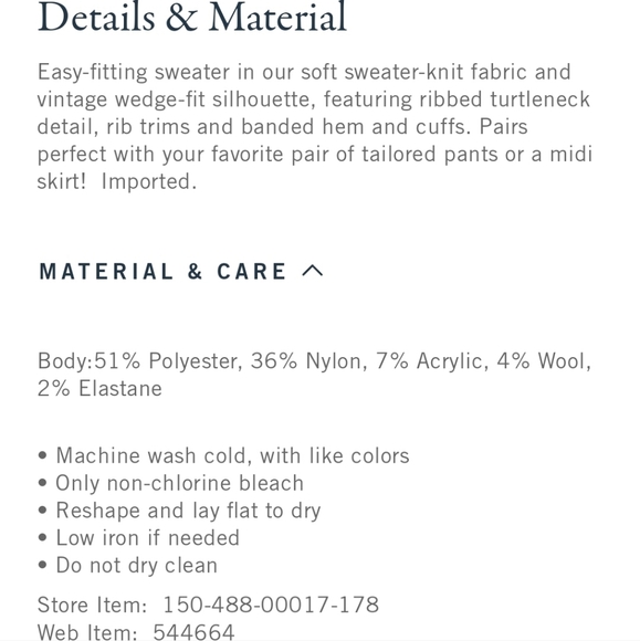 Abercrombie Wedge Turtleneck Sweater - Picture 5 of 5